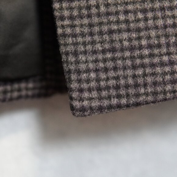 Club Monaco Jemma Plaid Wool Blend Coat XS Charcoal - Picture 13 of 14